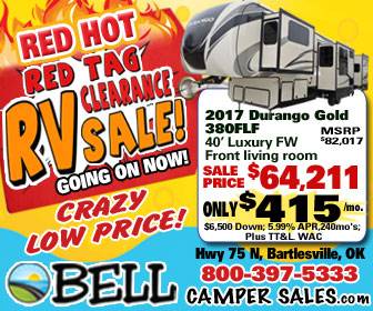 Red Hot Red Tag RV Clearance Sale - banner ad